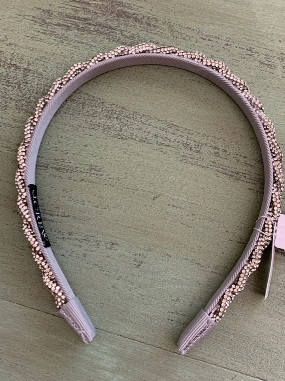 NWT J. Crew Silver Braided Crystal Headband